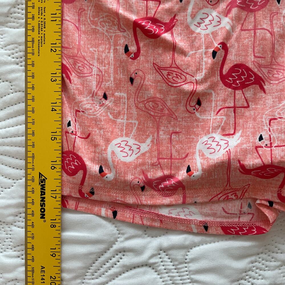 Croft & Barrow Womens 1XL Flamingo Print Matching Pajama Tank And Shorts Set - Picture 9 of 9